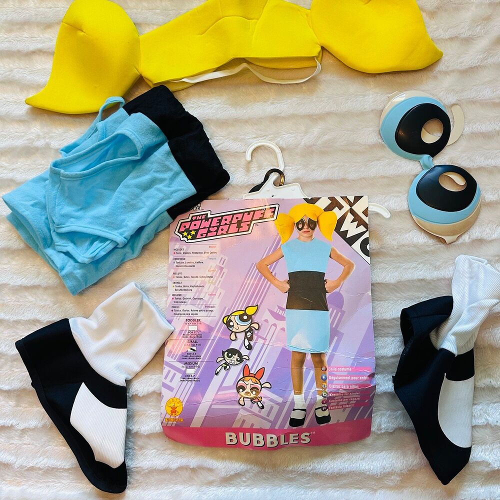 Bubbles Powerpuff Girl Costume Size Small 4-6